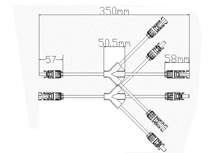 Черная 30A 28 монтажная схема AWG 360mm выполненная на заказ