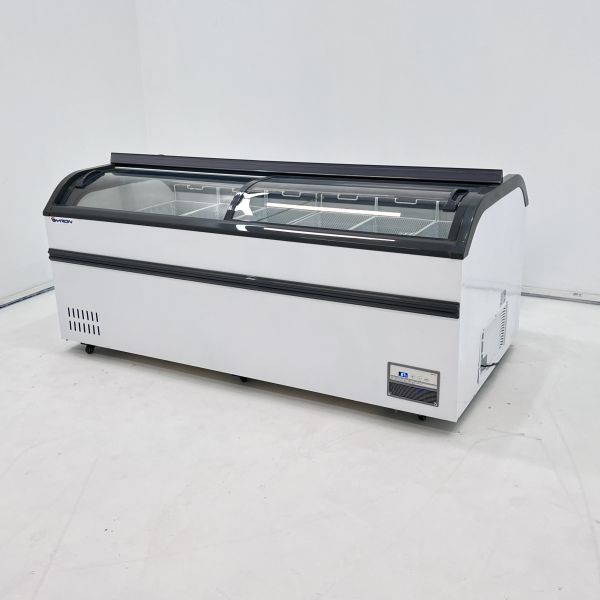 Commercial Display EU Island Chest Freezer Manual Temperature Control