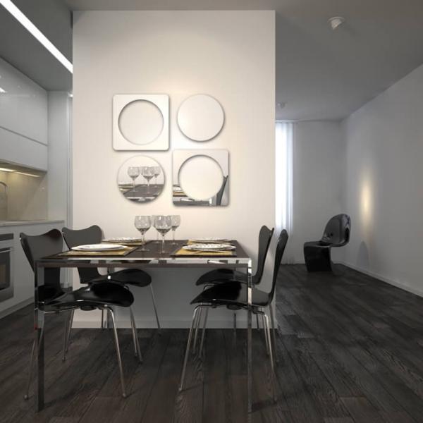 Acrylic , PS CM-026 40 * 60cm Eco-friendly Acrylic Wall Mirror Sticker Stick to the Plastics