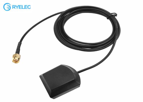 Antenne externe imperméable de 28dbi GPS GLONASS avec le câble à angle droit du connecteur RG174 de SMA