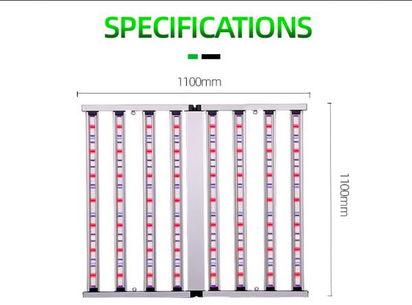 2 canais 900W UV IR LED dobrável luz de crescimento O equipamento essencial para o crescimento de plantas de interior