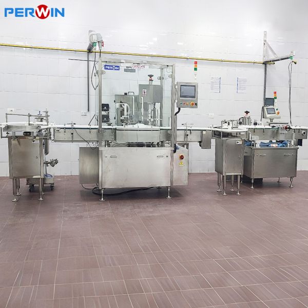Diagnostic Reagent Filling Line with 800mm Diameter Turntable, Stepper Motor Controlled Filling Needle, and 10ml to 500ml Filling Volume