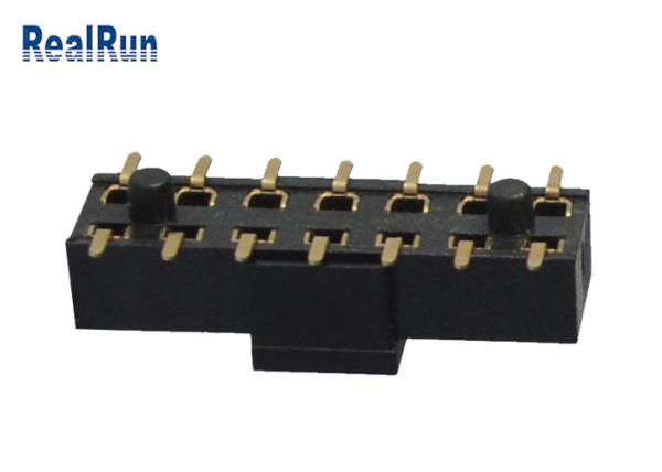 Brass PA6T  Female Header Connector  2×7 SMT H3.5 500VAC With Post Cap