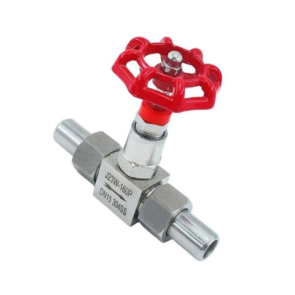 304 316 J23W válvula de agulha soldada de aço inoxidável para água, gás e óleo Manual padrão