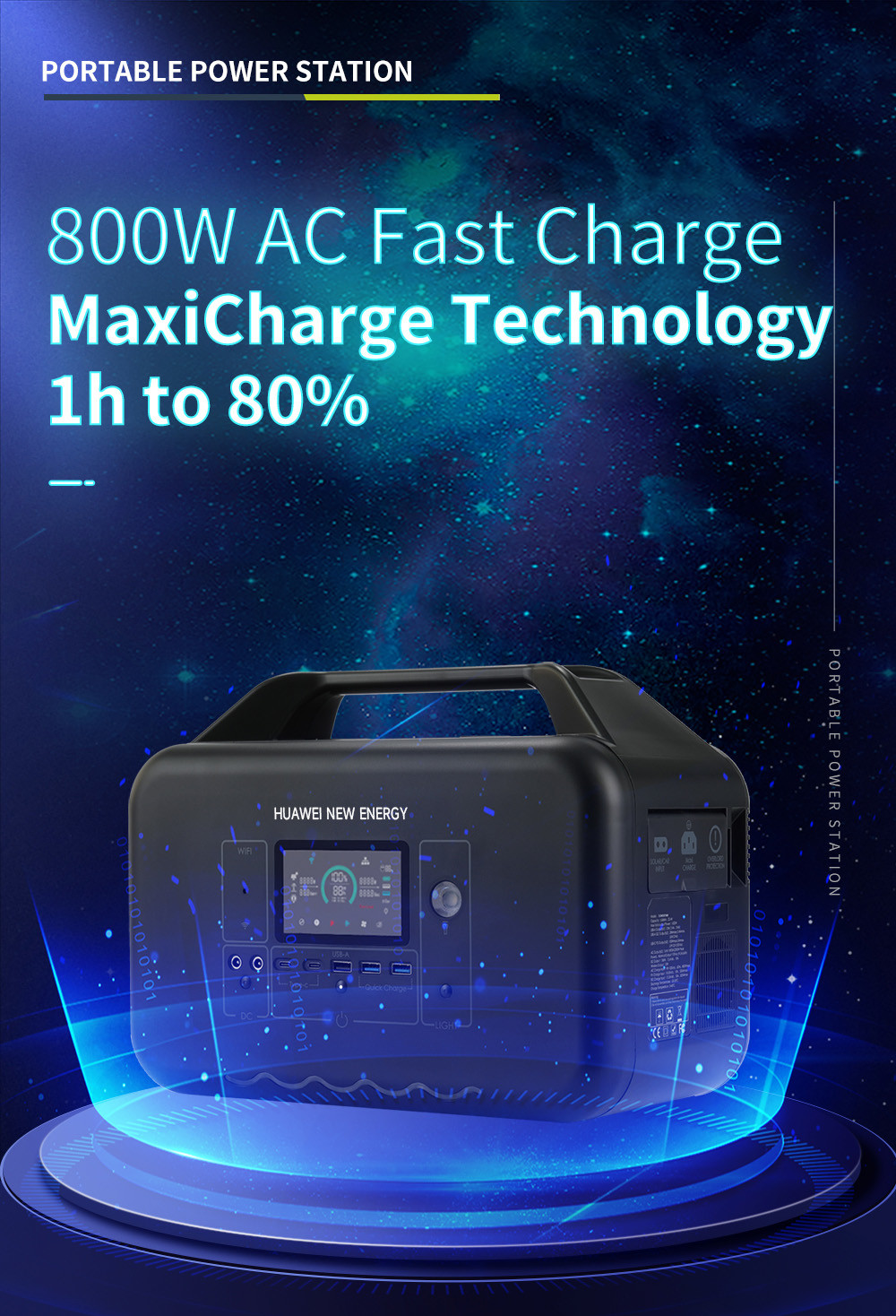 UPS накопления энергии AC портативной электростанции батареи 1000w 1008wh на открытом воздухе