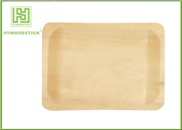 Different Shape Wooden Pizza Plate Fast Food Trays With FSC FDA Certificated