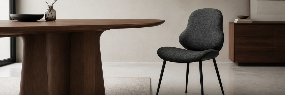 Curved-back Upholstered Dining Chair BW-504