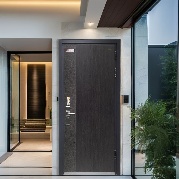 Finished Steel Entrance Door Manual House Anti Theft Front Door