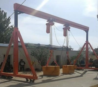Safety Sensor Liftable Small Portable Gantry Crane 1 Ton