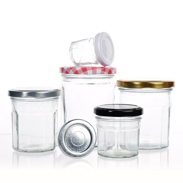 Factory Price Clear Food Packaging Storage Jar Multiple Sizes Round Glass Jar