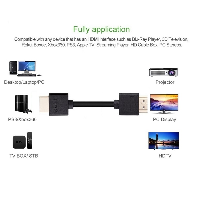 Высококачественный ПВХ / нейлоновый щит HDMI кабель 1.4 версия для HDTV / PS3 / домашнего кинотеатра