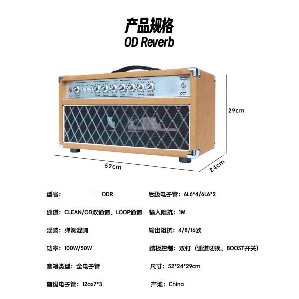 Custom Dumble Clone 2025 Overdrive Reverb 50-Watt Hand-Wired Tube Head-Suede Blue JJ Tubes 50W