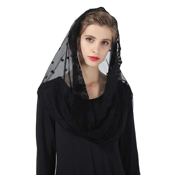 Y-Z Ladies Chapel Bridal Veil Vintage Creamy White Lace Mantilla Veil Embroidered Muslim Veil Wholesale