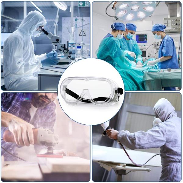 Good Visual Effect Medical Safety Goggles Soft Edge Design Chemical Resistant