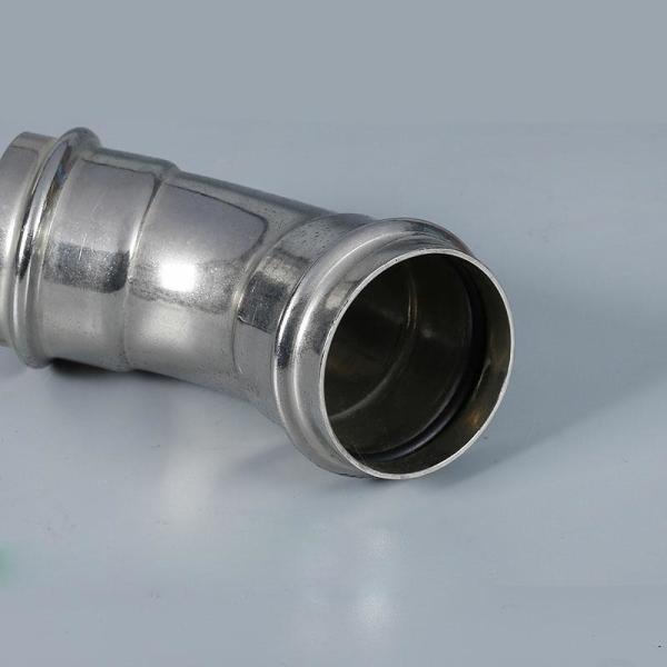 DN15 Carbon Steel Press Fittings 90 Degree Elbow Nickel White