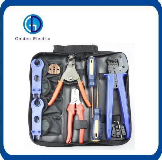 PV Solar Panel Crimping Tool Kit Blue for Solar Cable Assembly Function Tools Kit