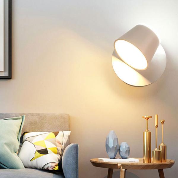 Nordic Modern Simple Rotating Creative Interior Bedroom Bedside Wall Lamp Hotel Living Room Decoration Led Wall Lamp