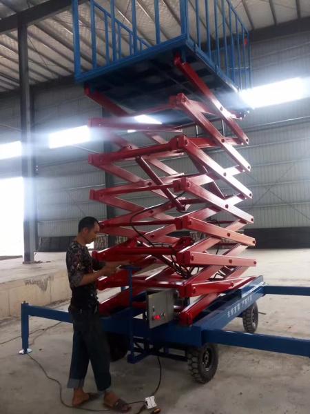 480kg Mobile Scissor Lift Platform 9 Meter Hydraulic Lifting Equipment