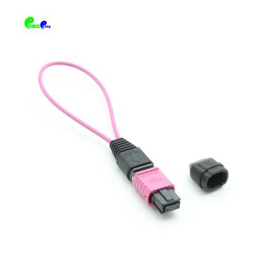 12 la correction optique de fibre des fibres MTP câble le câble de réalimentation de la fibre multimode MPO