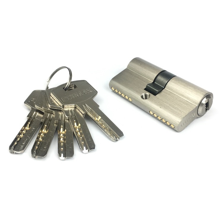 Double Open Security Cylinder Lock Silver Door Lock Cylinder 60mm