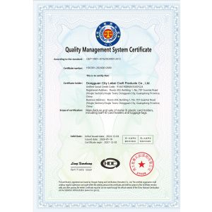 Dongguan Lebei Craft Products Co., Ltd. Certifications