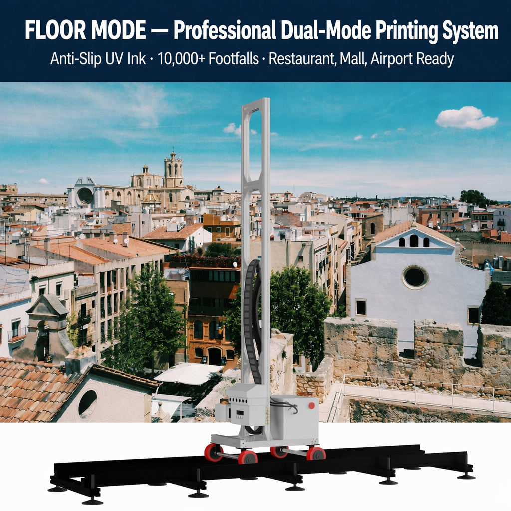 High Precision 2-in-1 Vertical Wall & Floor UV Printer for Commercial Advertising Indoor Wall Mural Painting Machine