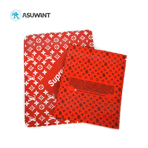 Zipper Mylar Weed Packaging Bags Small Three Side Seal Matte / Glossy Surface