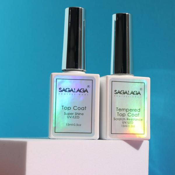 Transparent pour ongles Clear Hard Gel Polish Top Coat Extra Brillant Durable Sans gel de nettoyage Pour les ongles Certifié MSDS