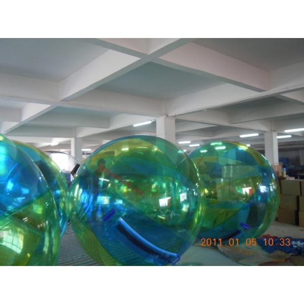Коммерчески прозрачный зеленый и голубой шарик воды ПВК 0.9мм раздувной с Дя 2м ИХВБ-013