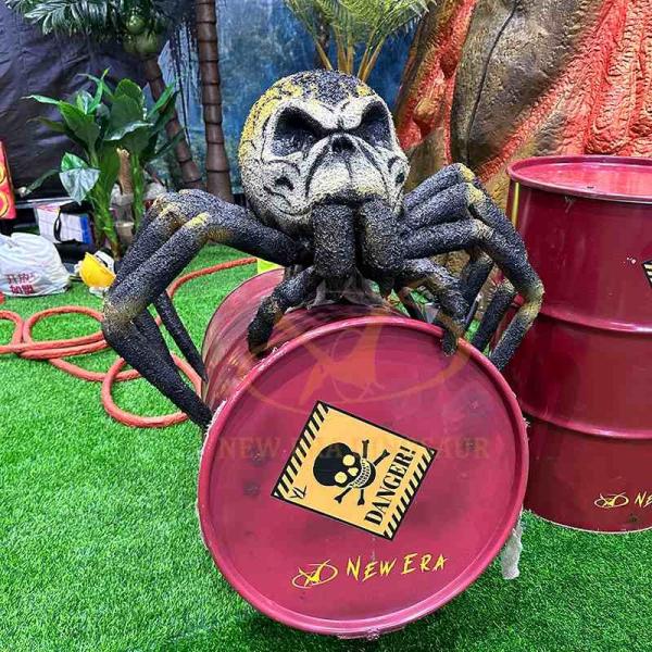 Haunted House Animatronic Props Spider Oil Barrel