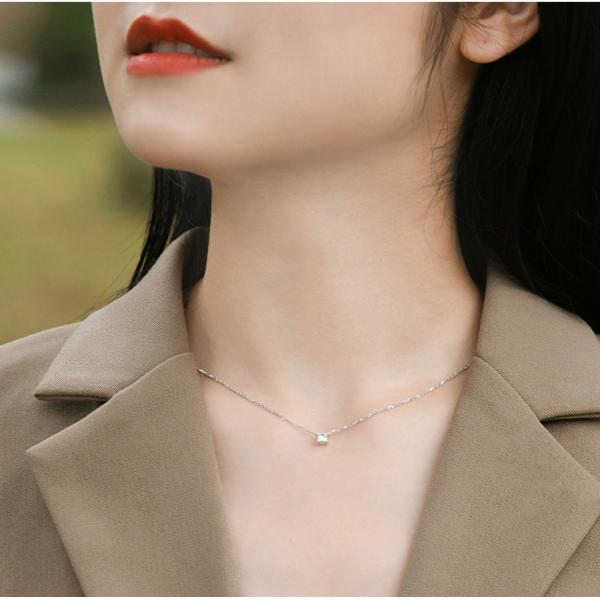 золото желтого цвета бриллиантового колье Пасьянса бриллиантового колье золота 0.20ct 18K принцессы Резать