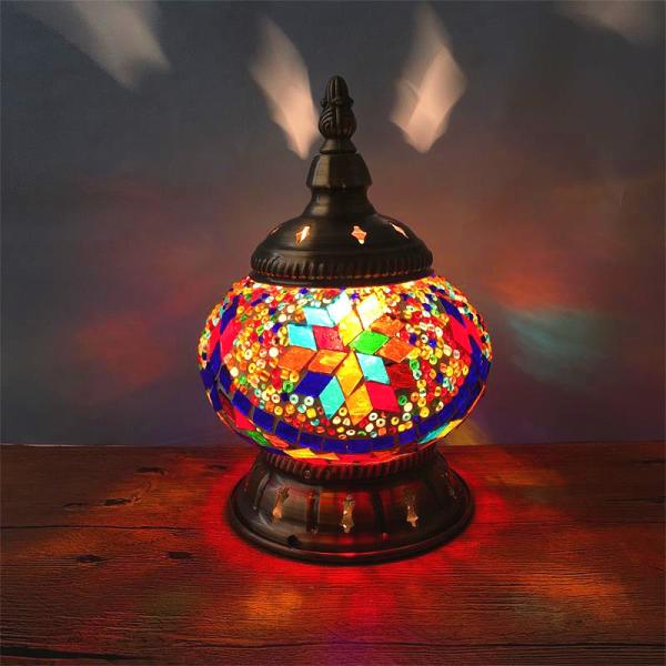 Retro ethnic style bedroom bedside night light restaurant cafe bar Turkish nightstand light(WH-VTB-04)