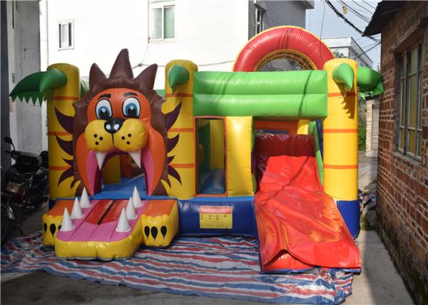 Tiger Obstacle Course Jumper Play Zone PVC 0.55mm Tarpaulin Customized Size