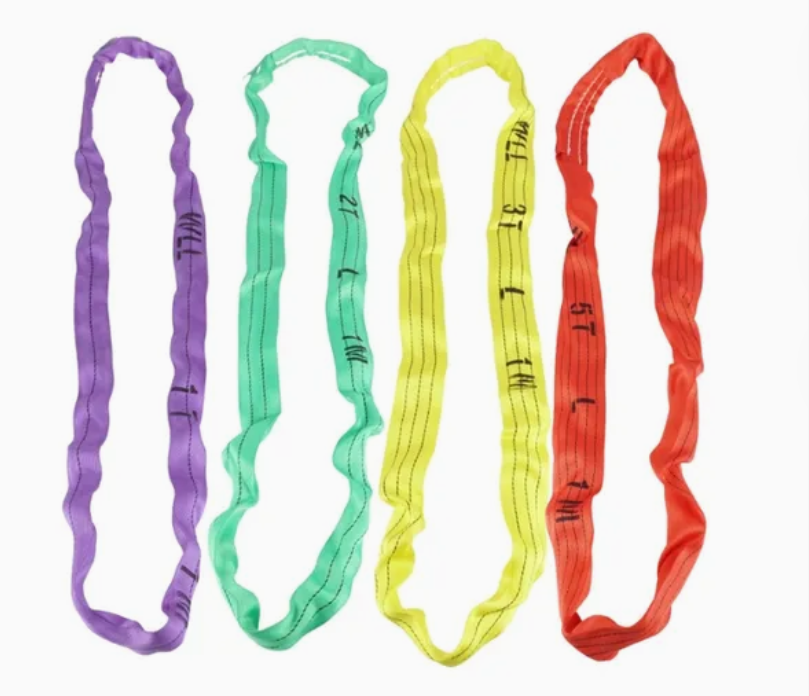 Industrial Round Lifting Slings for Heavy Equipment with Colour Coded Capacity