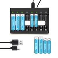 8 slots AA AAA 1.2V NIMH Pequenas baterias Ni Cd Carregador de bateria