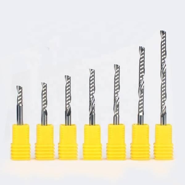 Acrylic Pvc Cutting Bit Tungsten Carbide  Single Flute End Mill