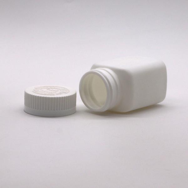 80ml Custom Color HDPE Square Bottle with Screw Cap and Kid Safety Cap