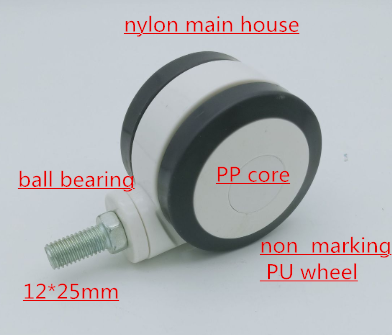 Medical caster wheels with threaded stem 4inch