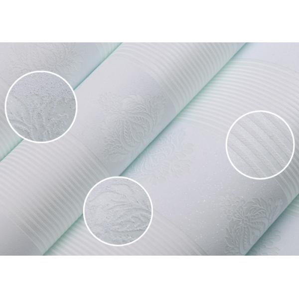 Blue and White Stripes Pattern European Style Living Room Wallpaper