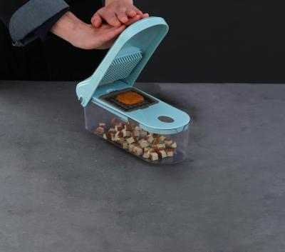 Banana-da-terra vegetal do tomate da cebola das cenouras de Chopper With Container For Cheese da cozinha dos SS do ABS