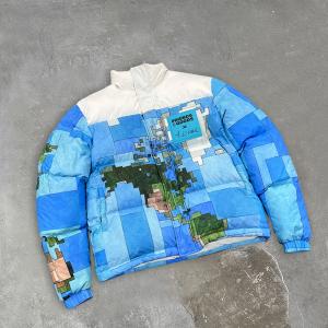 Dtg Print High Street Men's Waterproof Polyester Puffer Jackets Customized