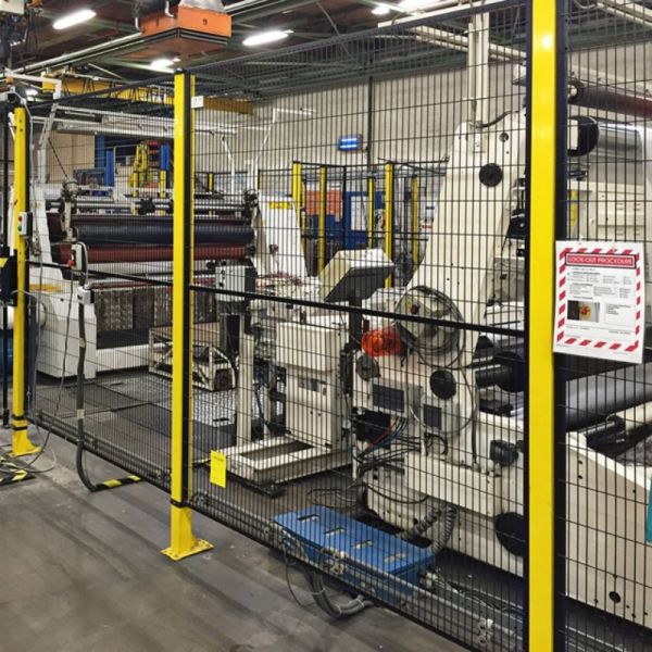 Electrostatic Powder Coated Robot Safety Fence Protect Personnel From Robot Work Area