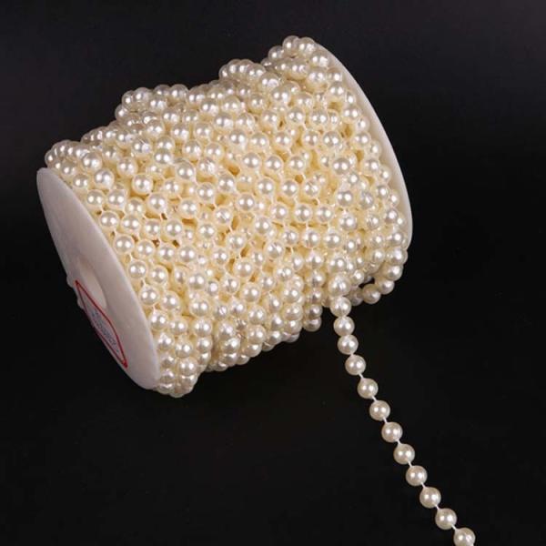 High Quality DIY Handmade ABS Cream Color Plastic Pearls Link MOT Beads
