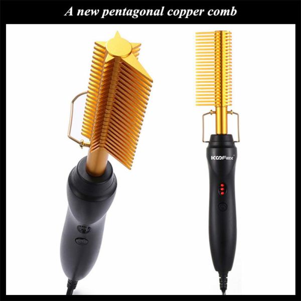 Do Straightener quente do cabelo do agregado familiar o endireitamento elétrico cerâmico do cabelo penteia a ondulação passa aquecido escova