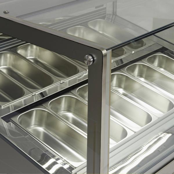 Gelato Ice Cream Display Freezer Showcase with 10 -18 Pans