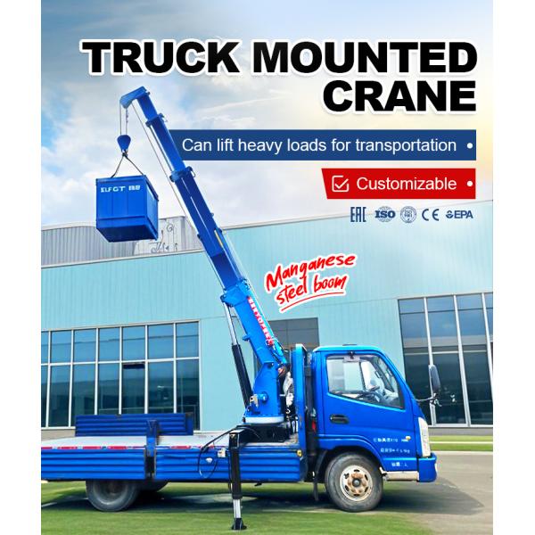 Mini Pickup Crane Small Crane with Remote Control Hydraulic Extensions Lifting Marble