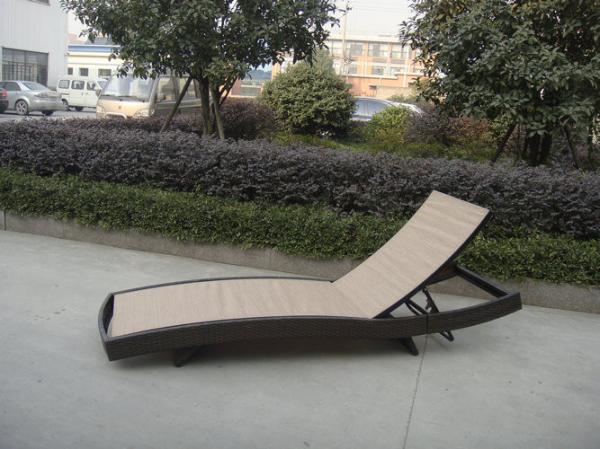 Poolside Rattan Sun Lounger With Powder Coated Aluminium Frame