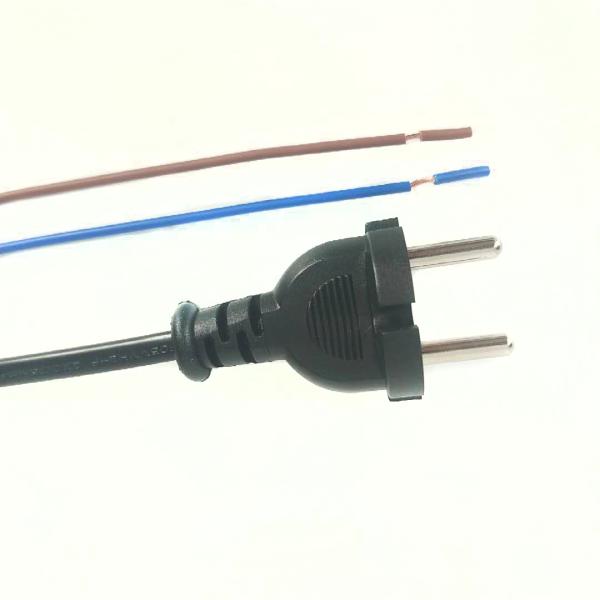 2 Poles Euro Plug Schuko Extension Power Cord With Electric Copper Conductor