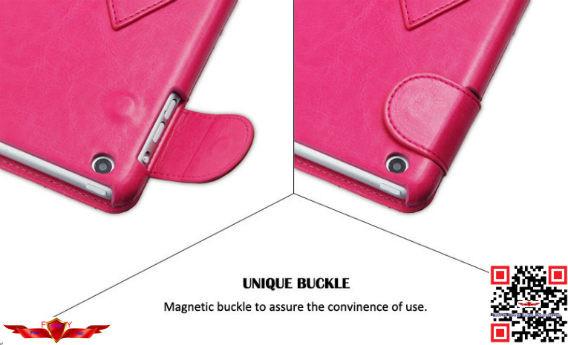 100% Perfect Fit Multi Color Luxury PU Leather Case For Ipad Mini Smart Cover Case