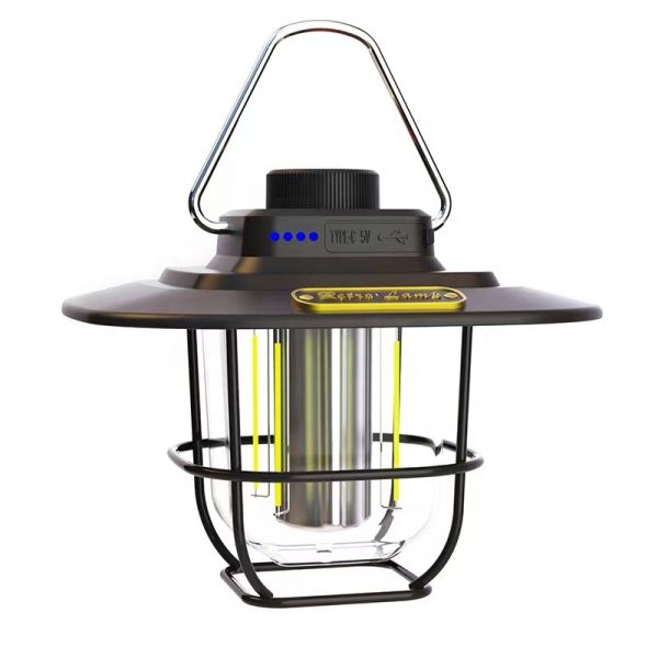 2026 Factory Wholesale Led Retro Outdoor Waterproof Multifunctional Lighting Camping Lamp Hand-held Camp Light Lantern